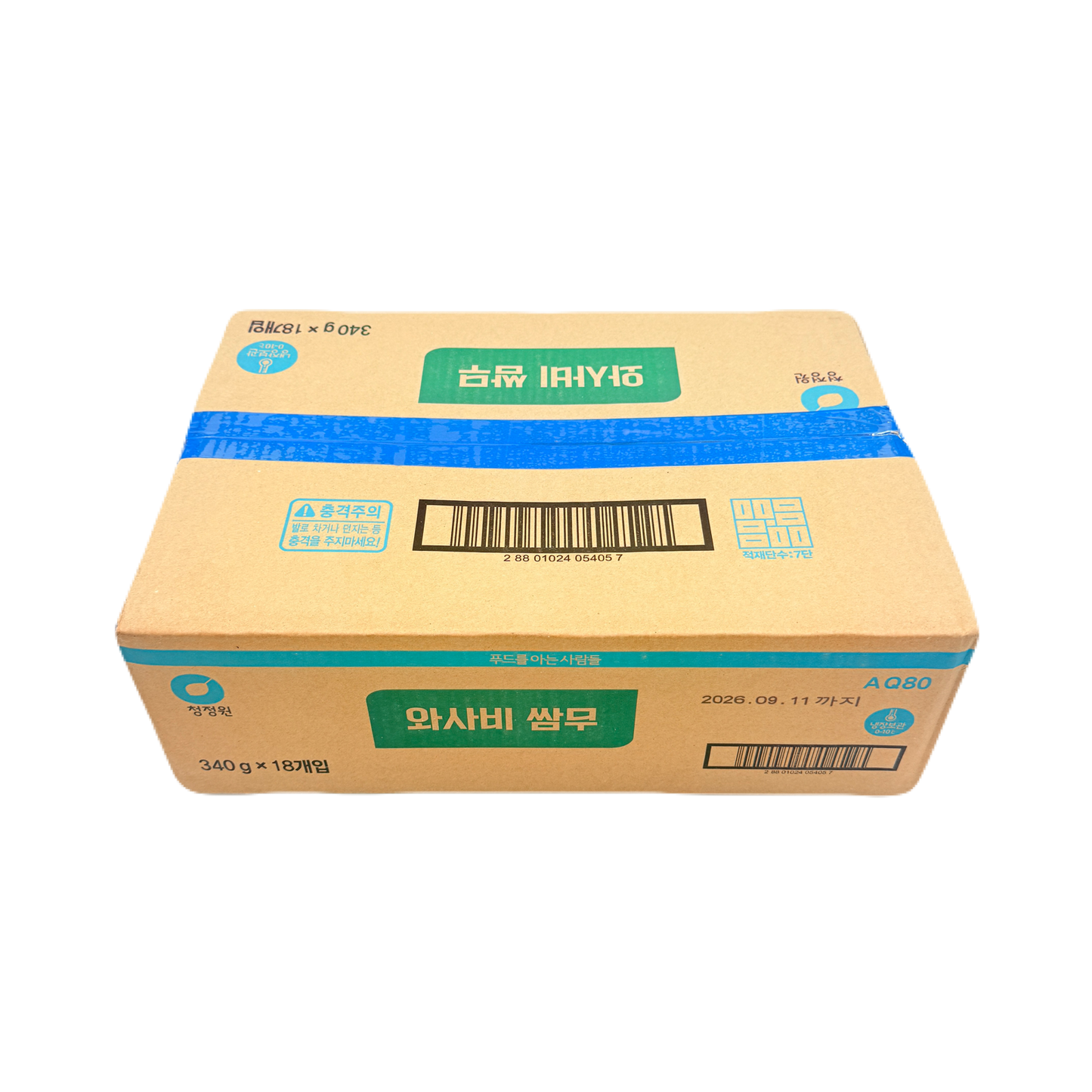 WASABI SSAMMU (340G*18) 청정원 와사비 쌈무