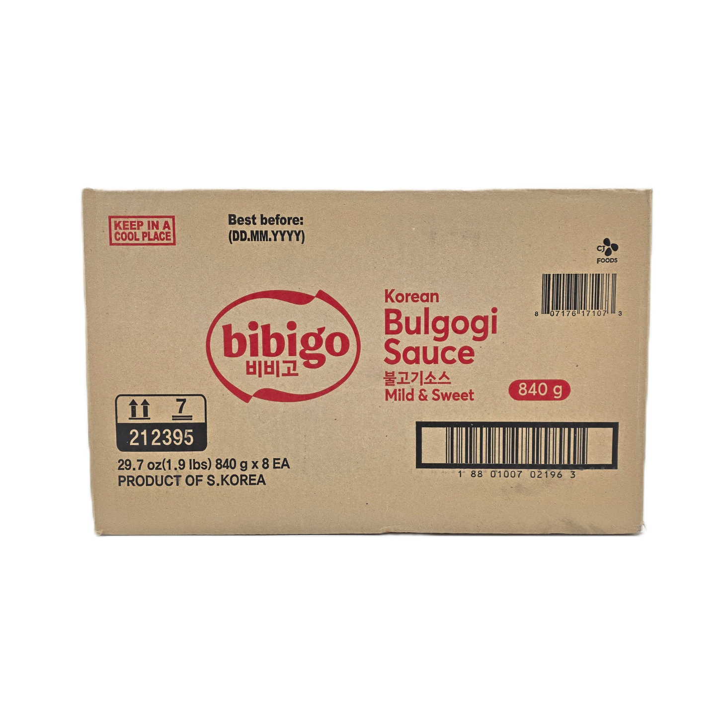 CJ BIBIGO BULGOGI SAUCE MILD&SWEET (840G*8) CJ 비비고 불고기 소스 마일드&스윗 (212395)