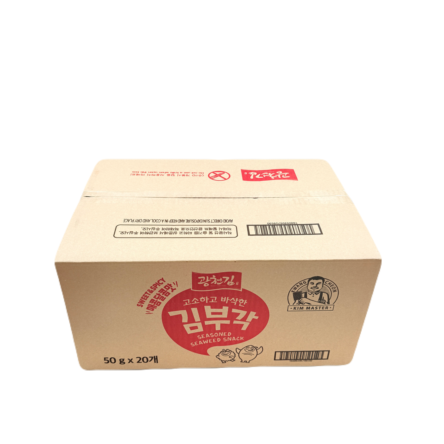 CRISPY SEAWEED CHIPS SWEET & SPICY (50G*20) 광천 김부각 매콤달콤