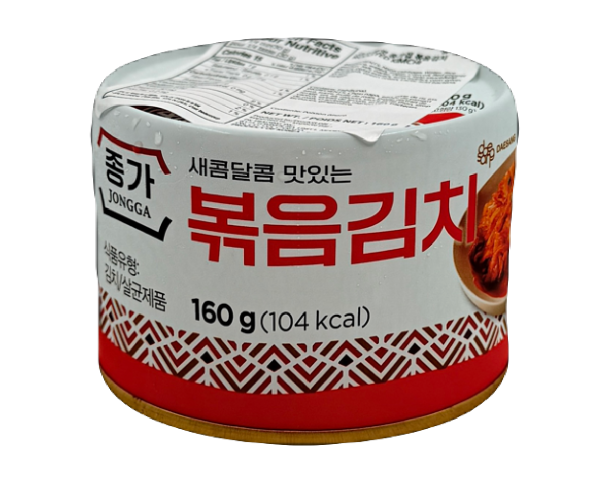 CANNED FRIED KIMCHI (160G*36) 캔 볶음김치 (새콤달콤)