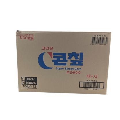CROWN CORNCHIP (104G*12) 크라운 초당 옥수수 콘칩