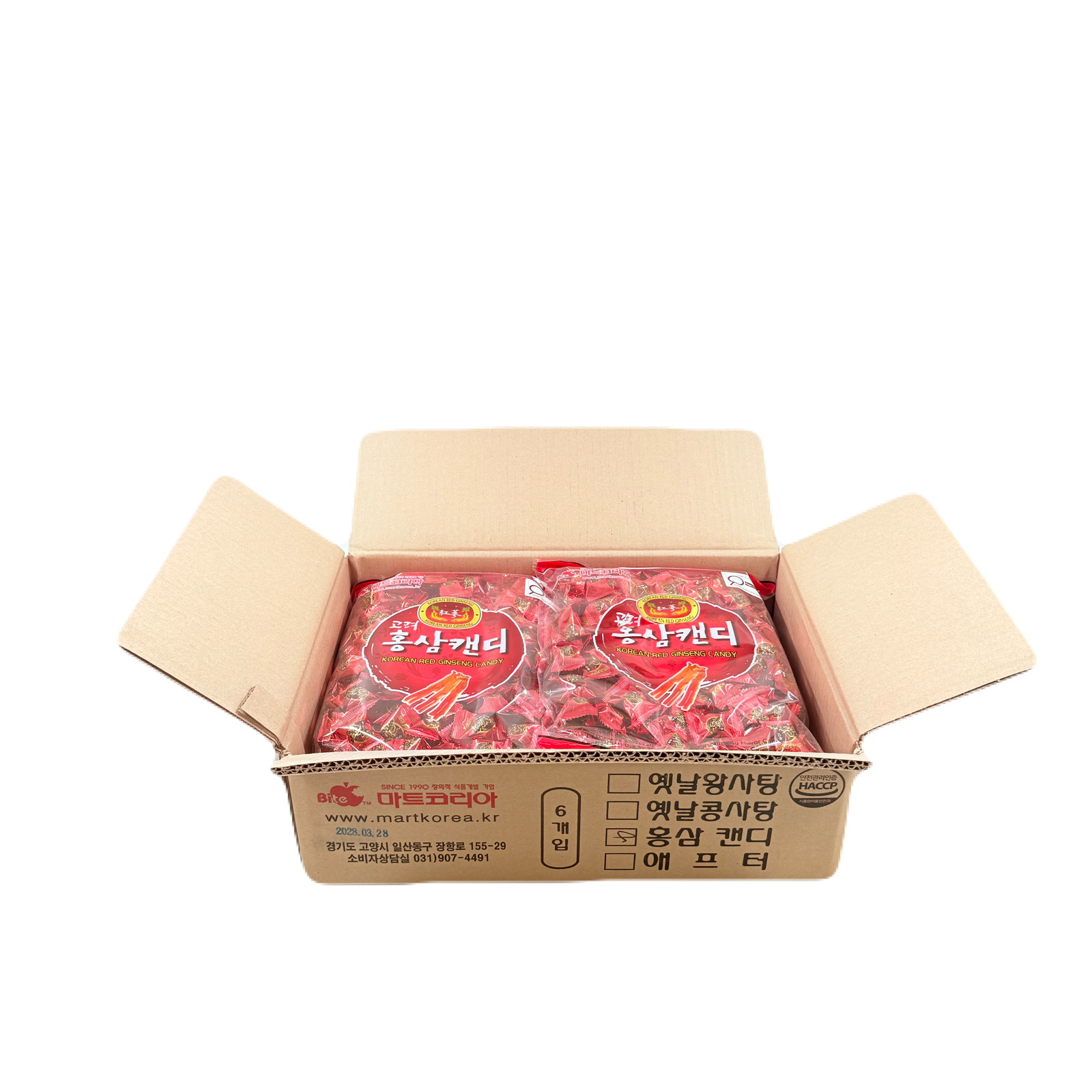 HONGSAM CANDY (700g*6) 마트코리아 홍삼캔디