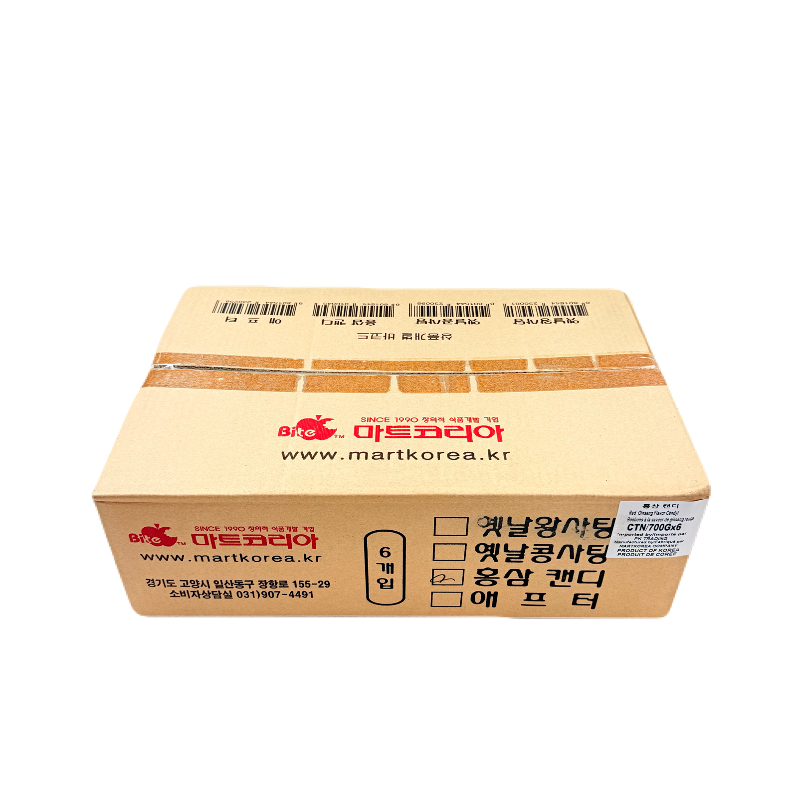 HONGSAM CANDY (700g*6) 마트코리아 홍삼캔디