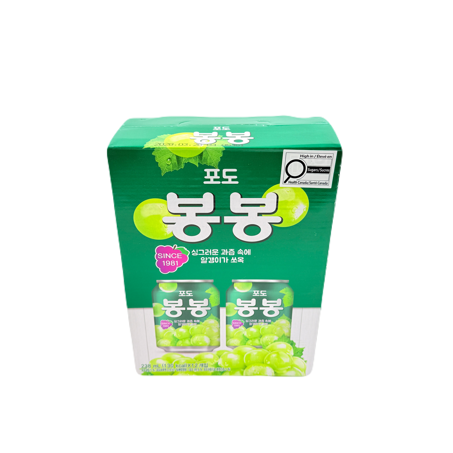 HAITAI GRAPE BONGBONG (238ml*12) *6 해태 포도봉봉