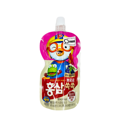 SOFT DRINK PORORO HONGSAM(100ML*10*4) 뽀로로 홍삼쑥쑥 포도블루베리