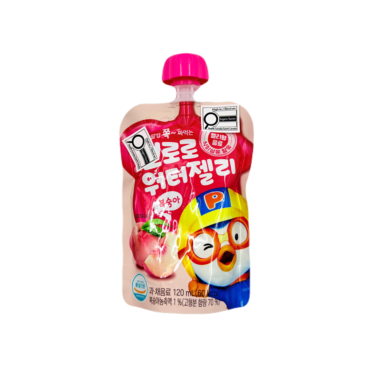 PALDO WATER JELLY PEACH BEVERAGE(120ML*10)*4 팔도 워터젤리 뽀로로 복숭아