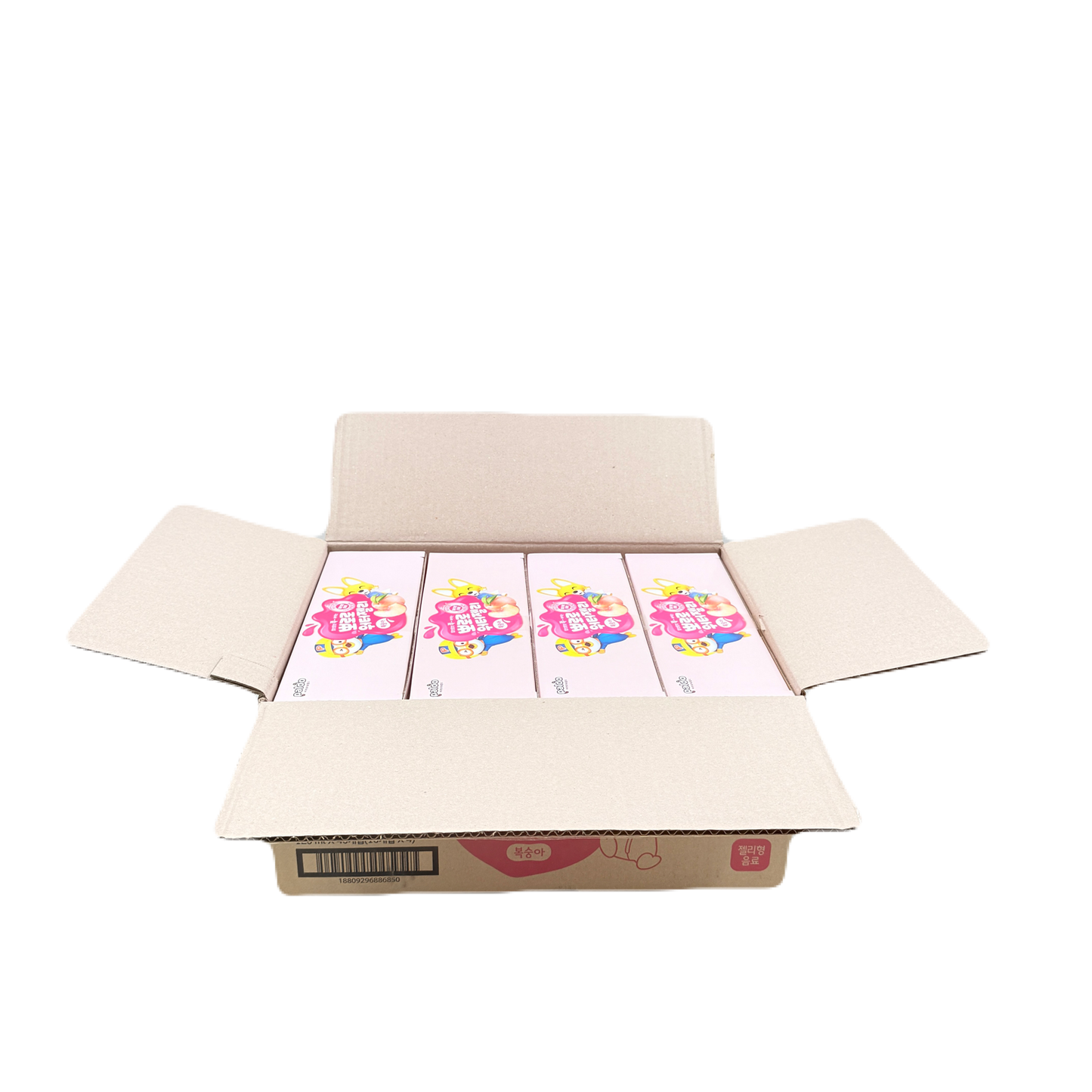 PALDO WATER JELLY PEACH BEVERAGE(120ML*10)*4 팔도 워터젤리 뽀로로 복숭아