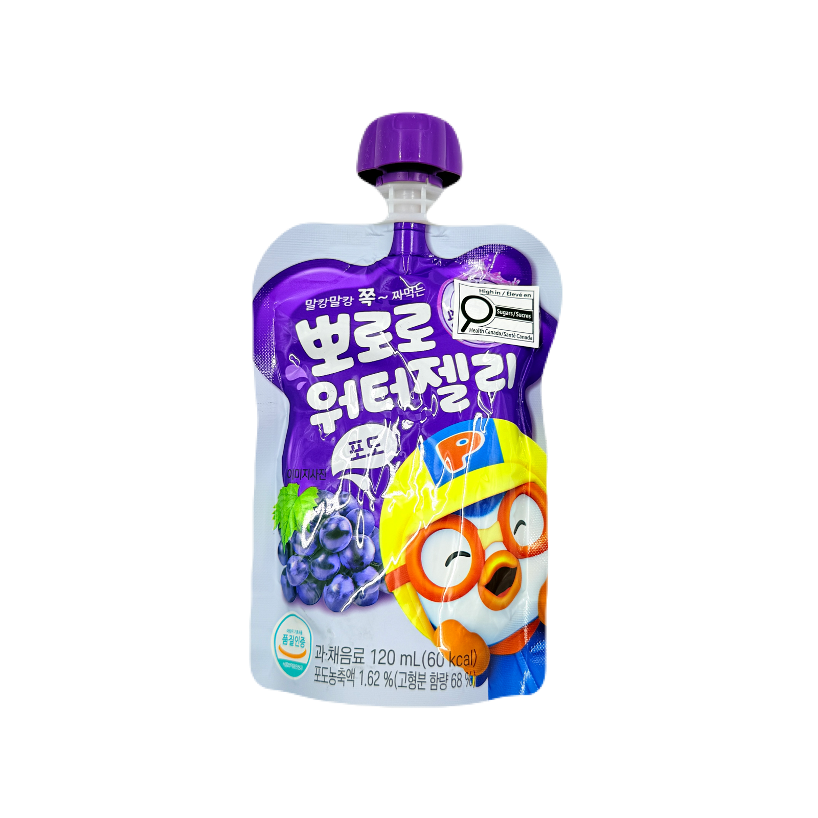 PALDO WATER JELLY GRAPE BEVERAGE(120ML*10)*4 팔도 워터젤리 뽀로로 포도