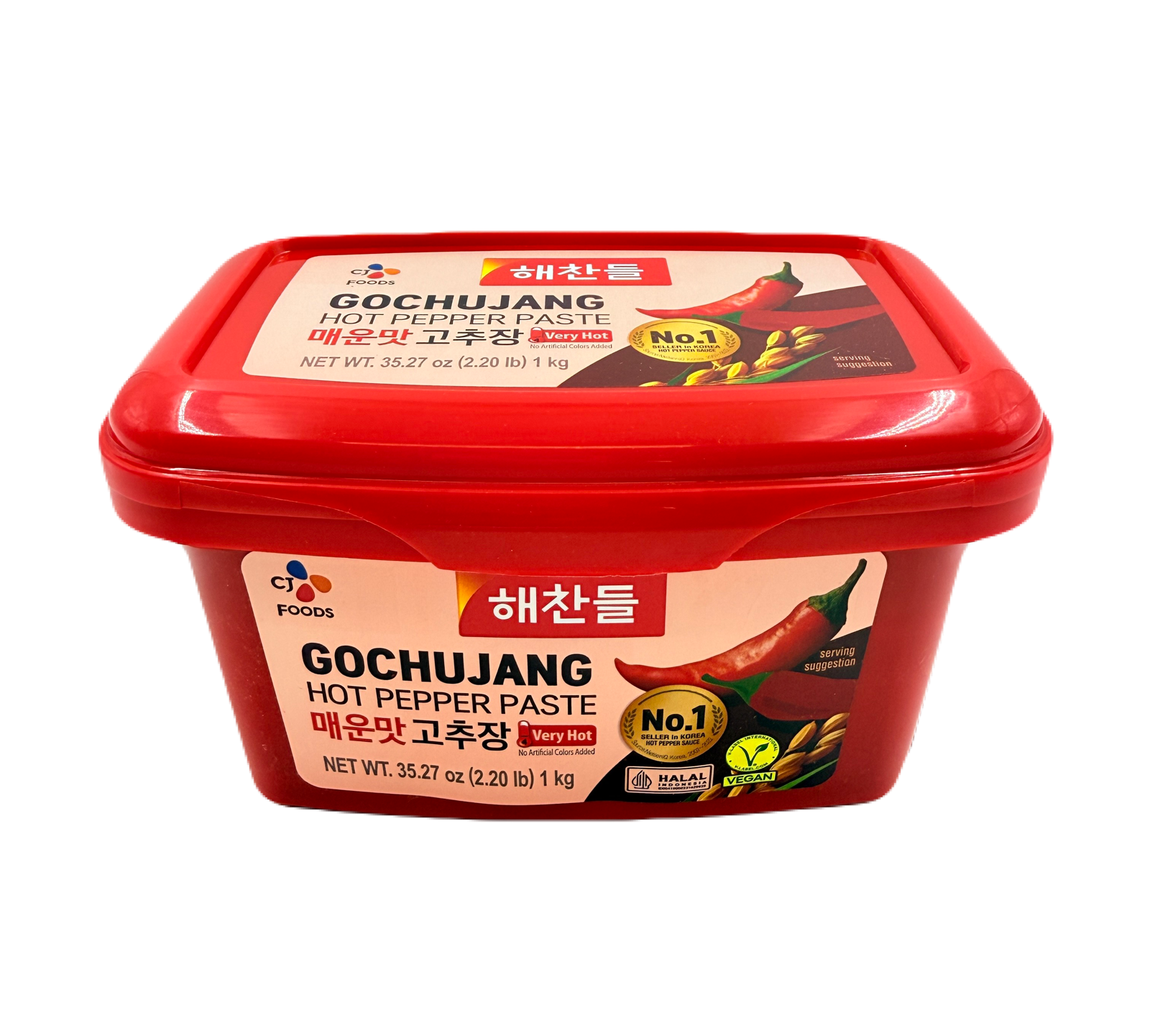 CJ SPICY PEPPER PASTE (1KG*12) 해찬들 매운맛 고추장