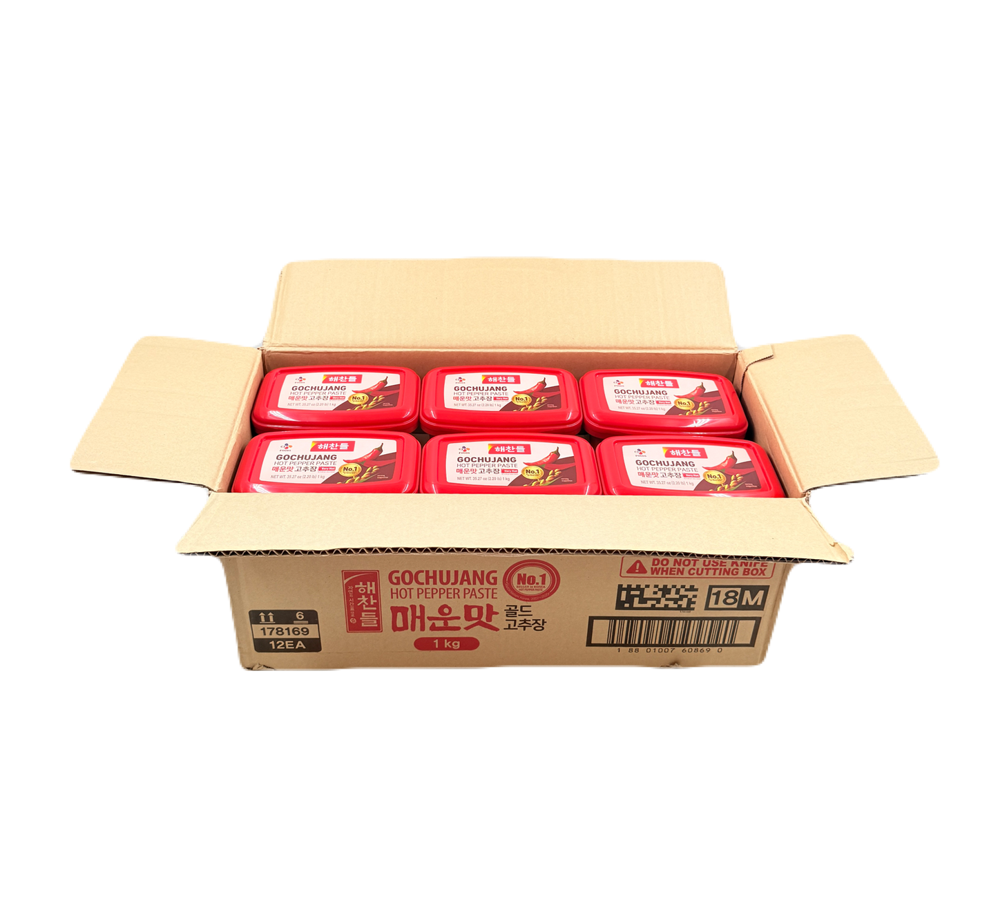 CJ SPICY PEPPER PASTE (1KG*12) 해찬들 매운맛 고추장