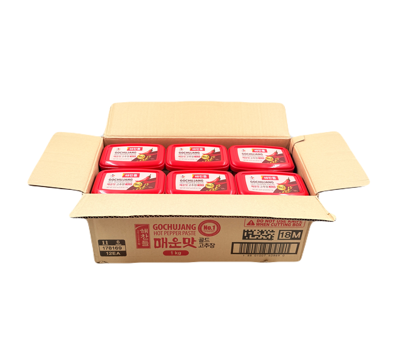 CJ SPICY PEPPER PASTE (1KG*12) 해찬들 매운맛 고추장