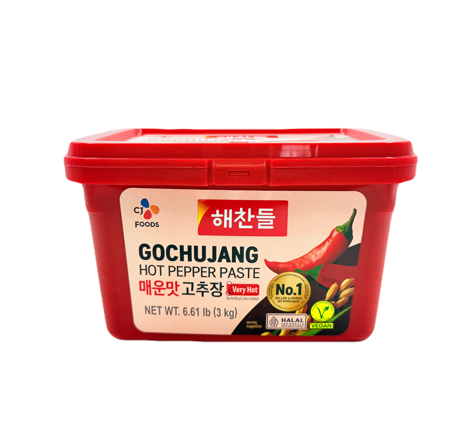 CJ SPICY PEPPER PASTE (3KG*4) 해찬들 매운맛 고추장