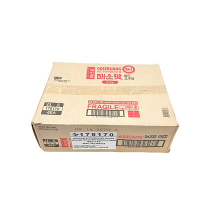 CJ SPICY PEPPER PASTE (3KG*4) 해찬들 매운맛 고추장