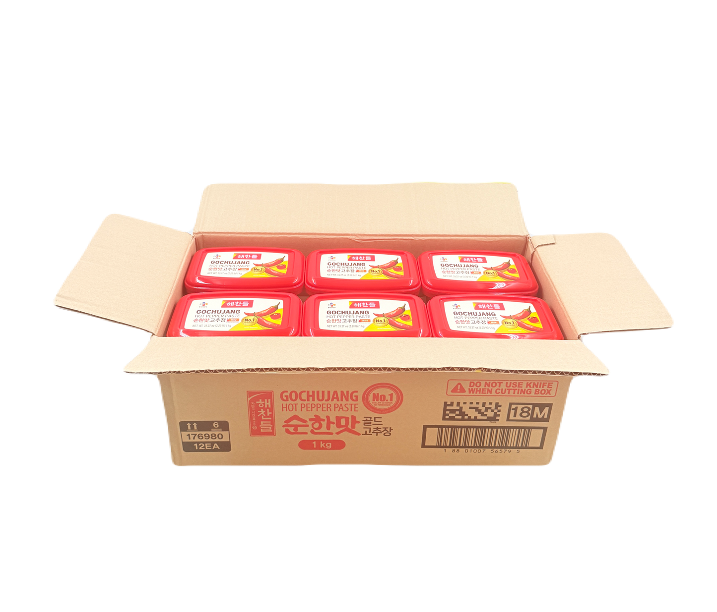 CJ HOT PEPPER PASTE MILD (1KG*12) 해찬들 순한맛 고추장