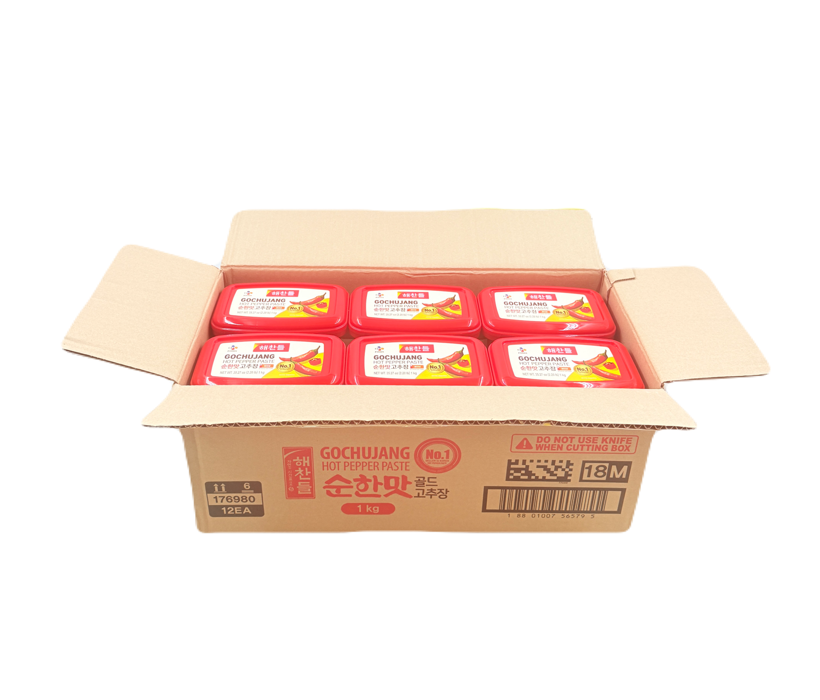 CJ HOT PEPPER PASTE MILD (1KG*12) 해찬들 순한맛 고추장