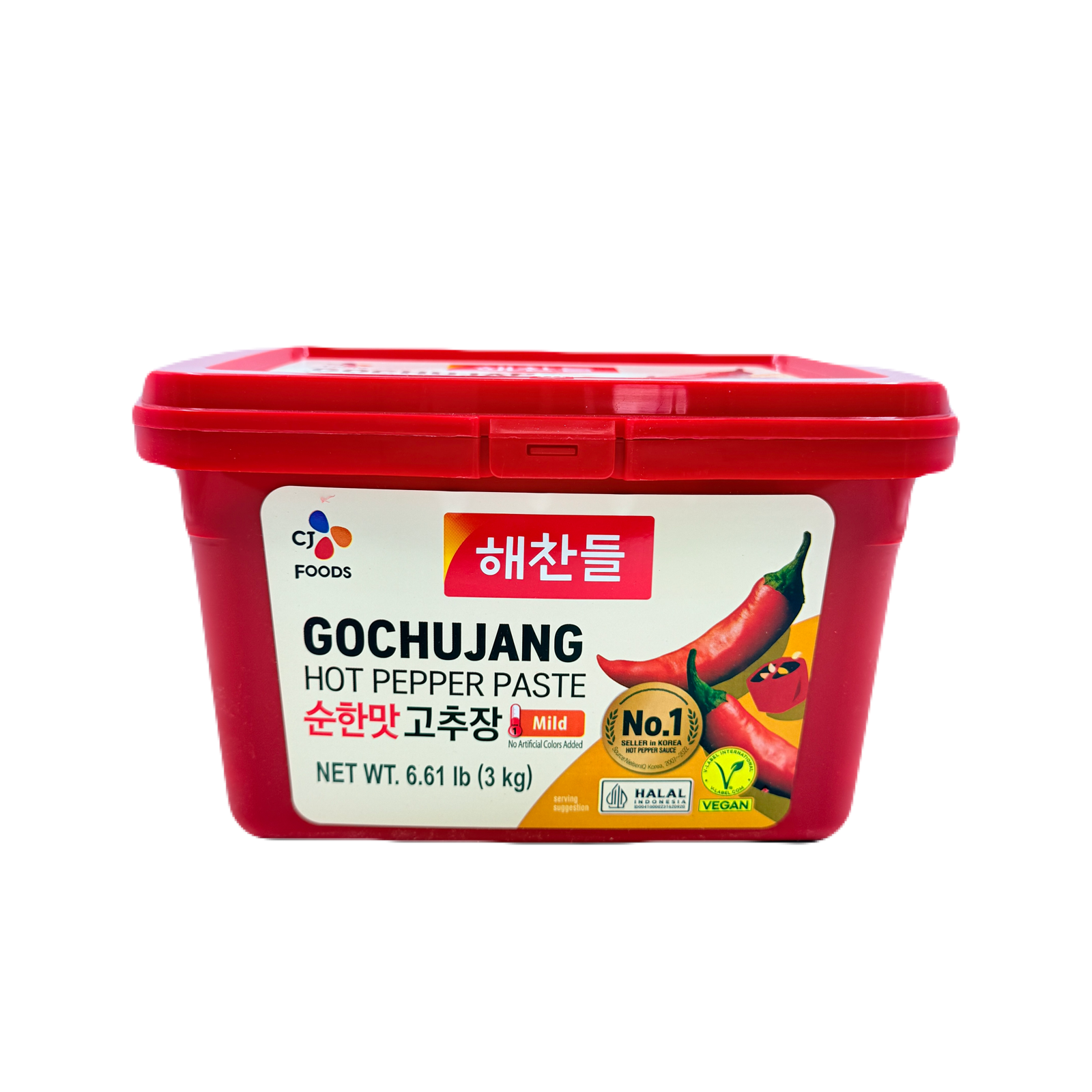 CJ HOT PEPPER PASTE MILD (3KG*4) 해찬들 순한맛 고추장