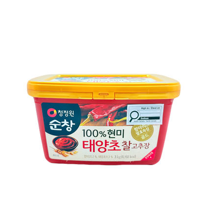 DS RED PEPPER PASTE:BROWN RICE (3KG*4) 청정원 현미 태양초 찰 고추장