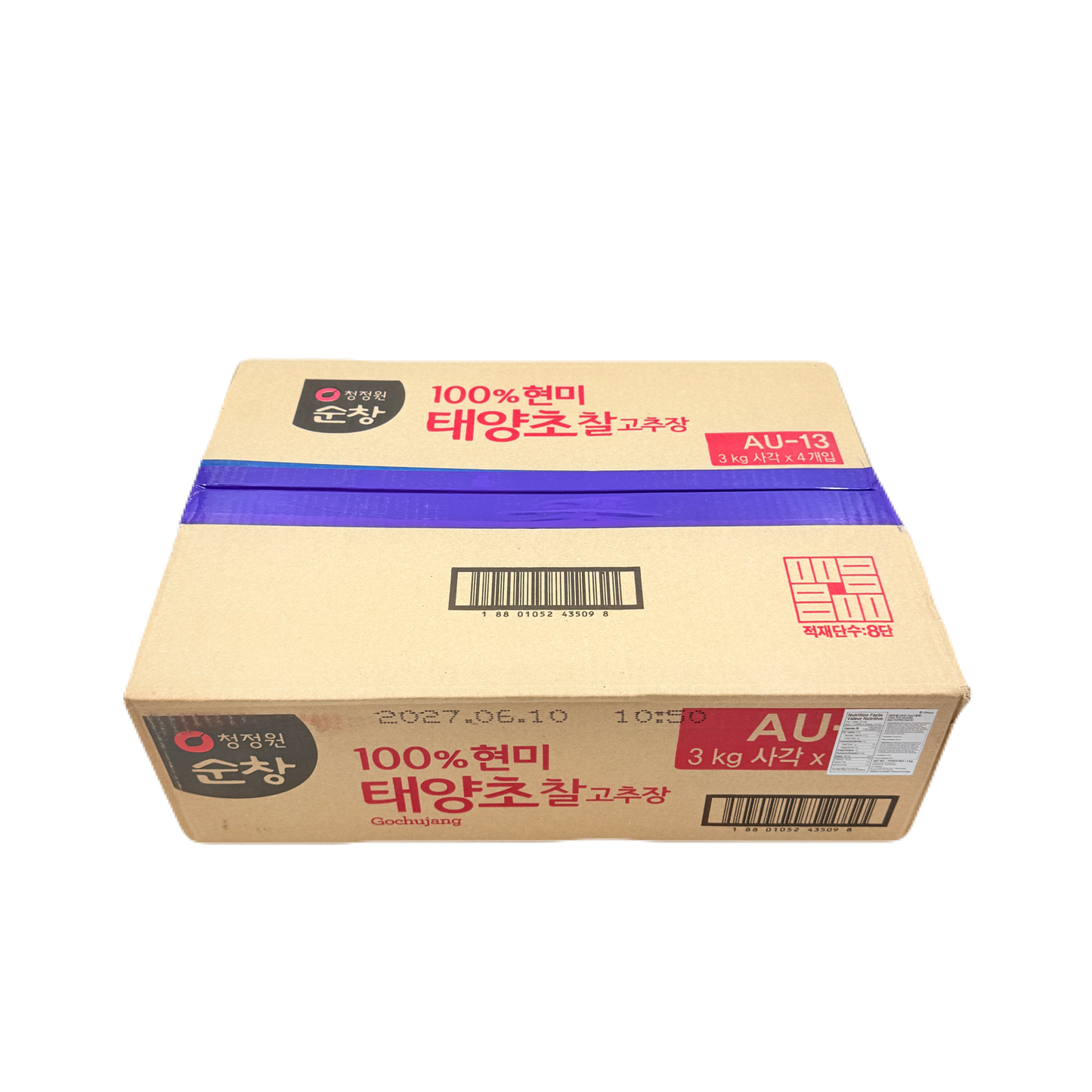 DS RED PEPPER PASTE:BROWN RICE (3KG*4) 청정원 현미 태양초 찰 고추장