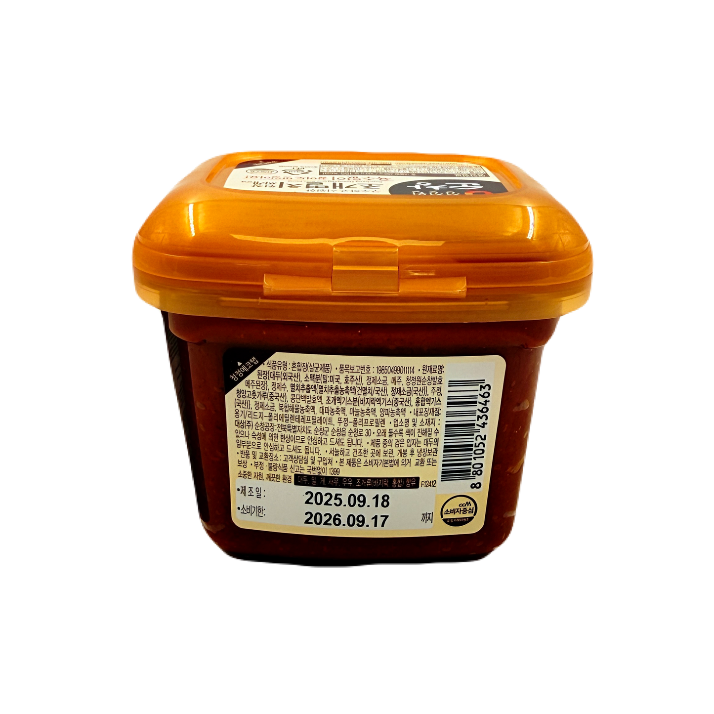 DS CLAM&ANCHOVY SOYBEAN PASTE (450G*12) 청정원 조개멸치찌게된장