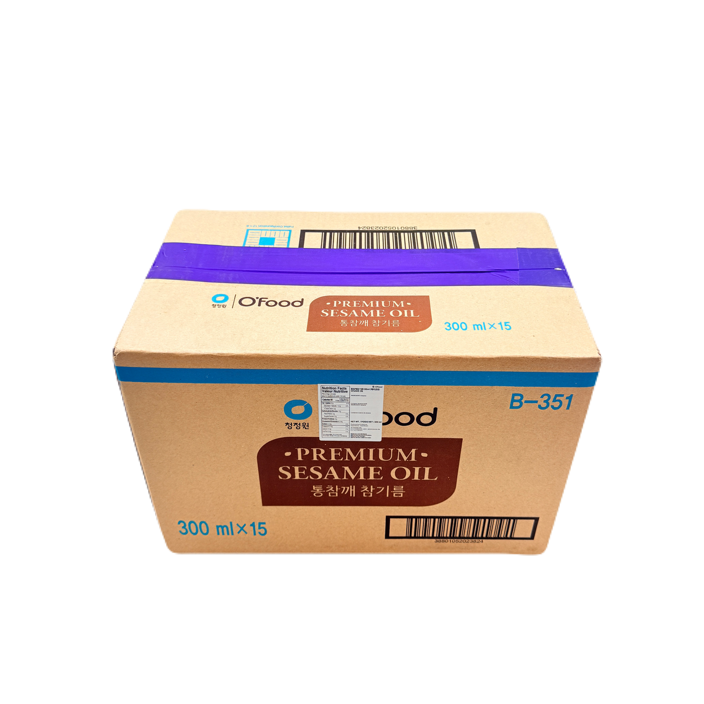 DS SESAME SEED OIL (300ML*15) 청정원 통참깨 참기름 (병)