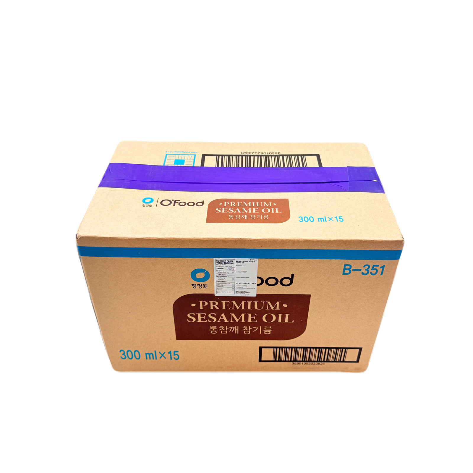 DS SESAME SEED OIL (300ML*15) 청정원 통참깨 참기름 (병)