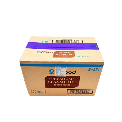 DS SESAME SEED OIL (300ML*15) 청정원 통참깨 참기름 (병)
