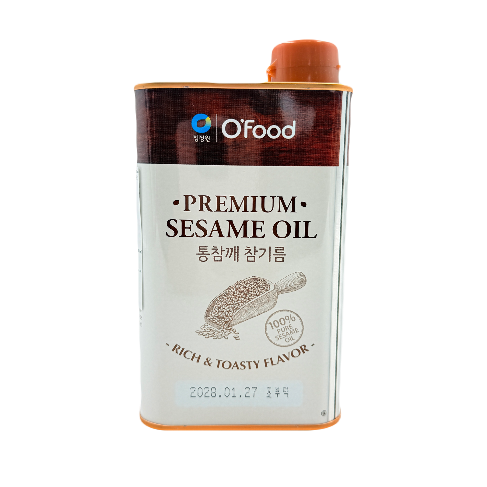 DS SESAME SEED OIL (500ML*15) 청정원 통참깨 참기름 (캔)