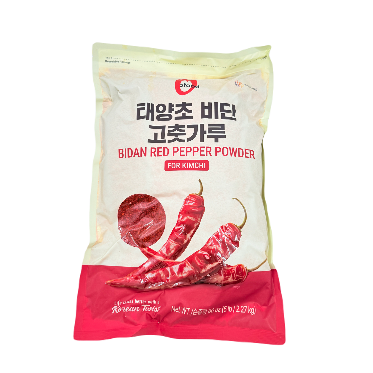 DS RED PEPPER POWDER COARSE (5LB*6) 청정원 비단 고추가루 김치용