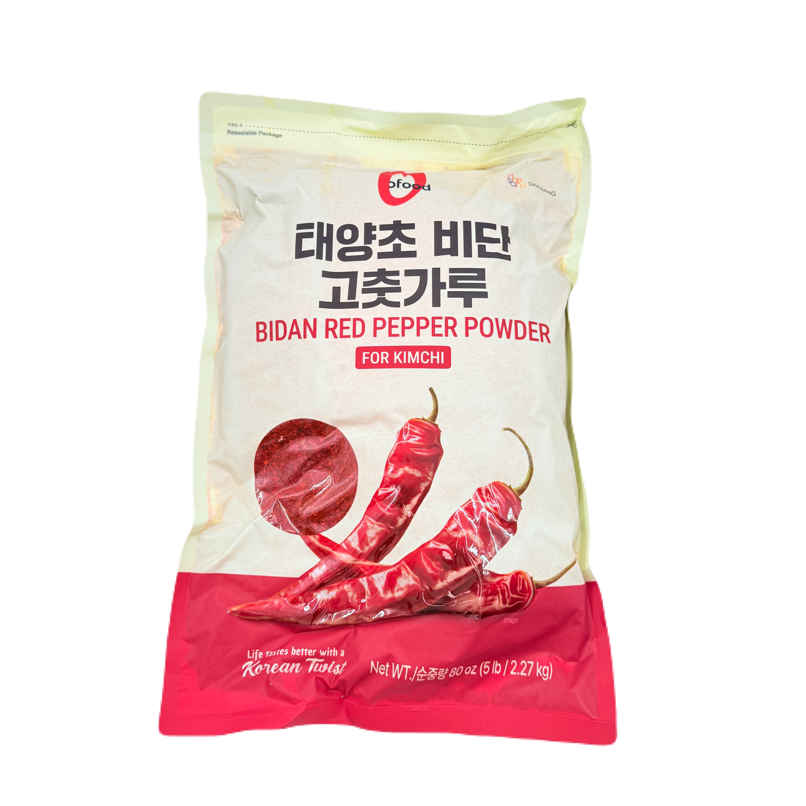 DS RED PEPPER POWDER COARSE (5LB*6) 청정원 비단 고추가루 김치용
