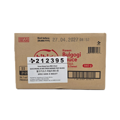 CJ BIBIGO BULGOGI SAUCE  MILD&SWEET (840G*8)  CJ 비비고 불고기 소스 마일드&스윗 (212395)