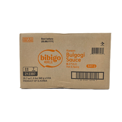 CJ BIBIGO BULGOGI SAUCE HOT&SPICY (840G*8) CJ 비비고 불고기 소스 핫&스파이시 (212397)