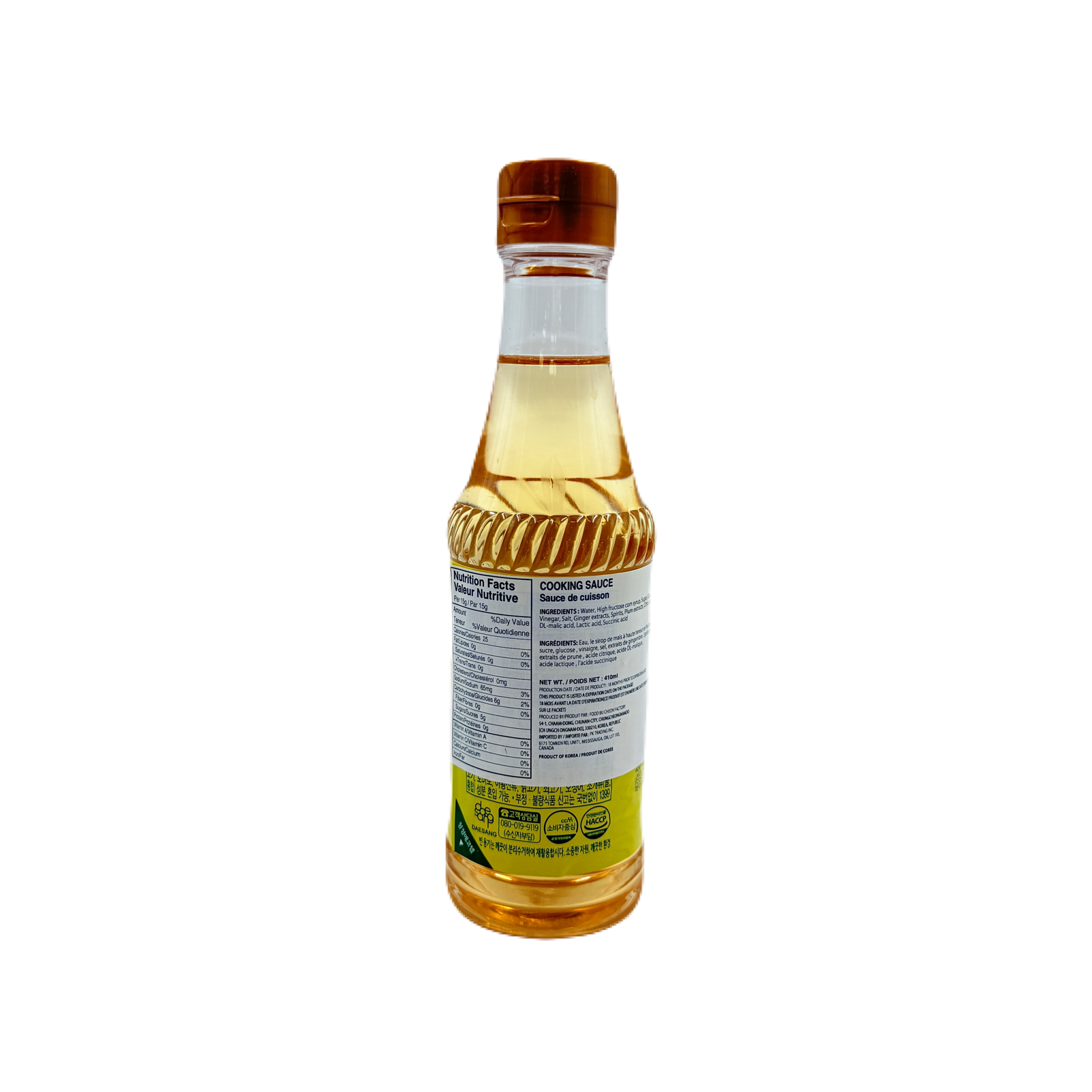 DS COOKING SAUCE (410ML*20) 청정원 생강&매실 맛술
