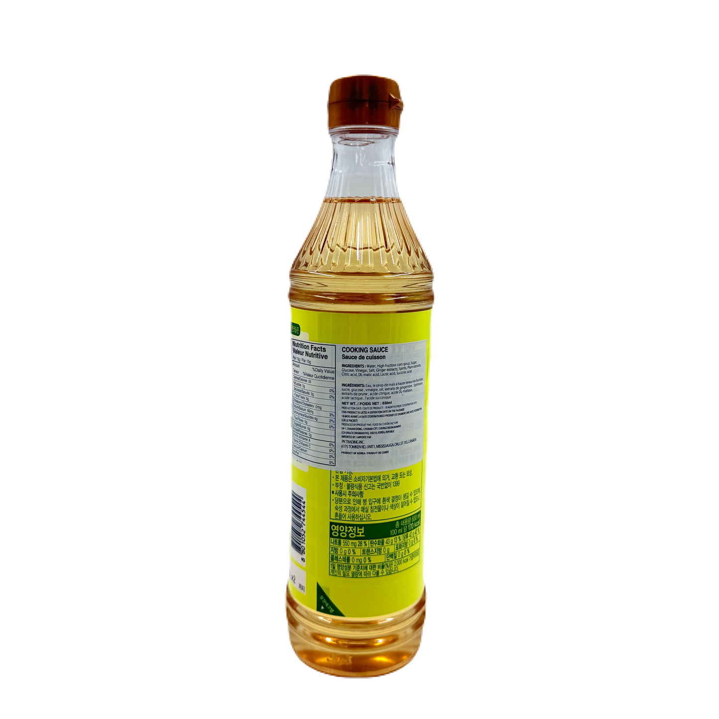 DS COOKING WINE (830ML*12) 청정원 생강&매실 맛술