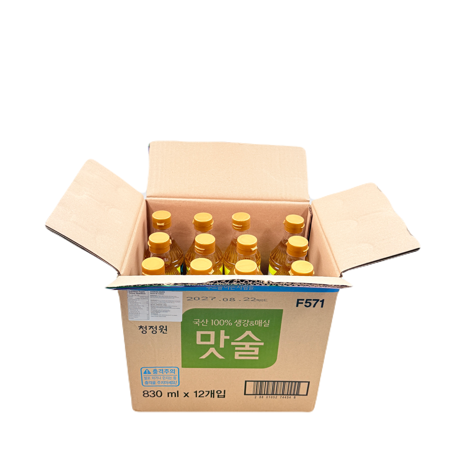 DS COOKING WINE (830ML*12) 청정원 생강&매실 맛술