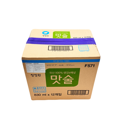 DS COOKING WINE (830ML*12) 청정원 생강&매실 맛술