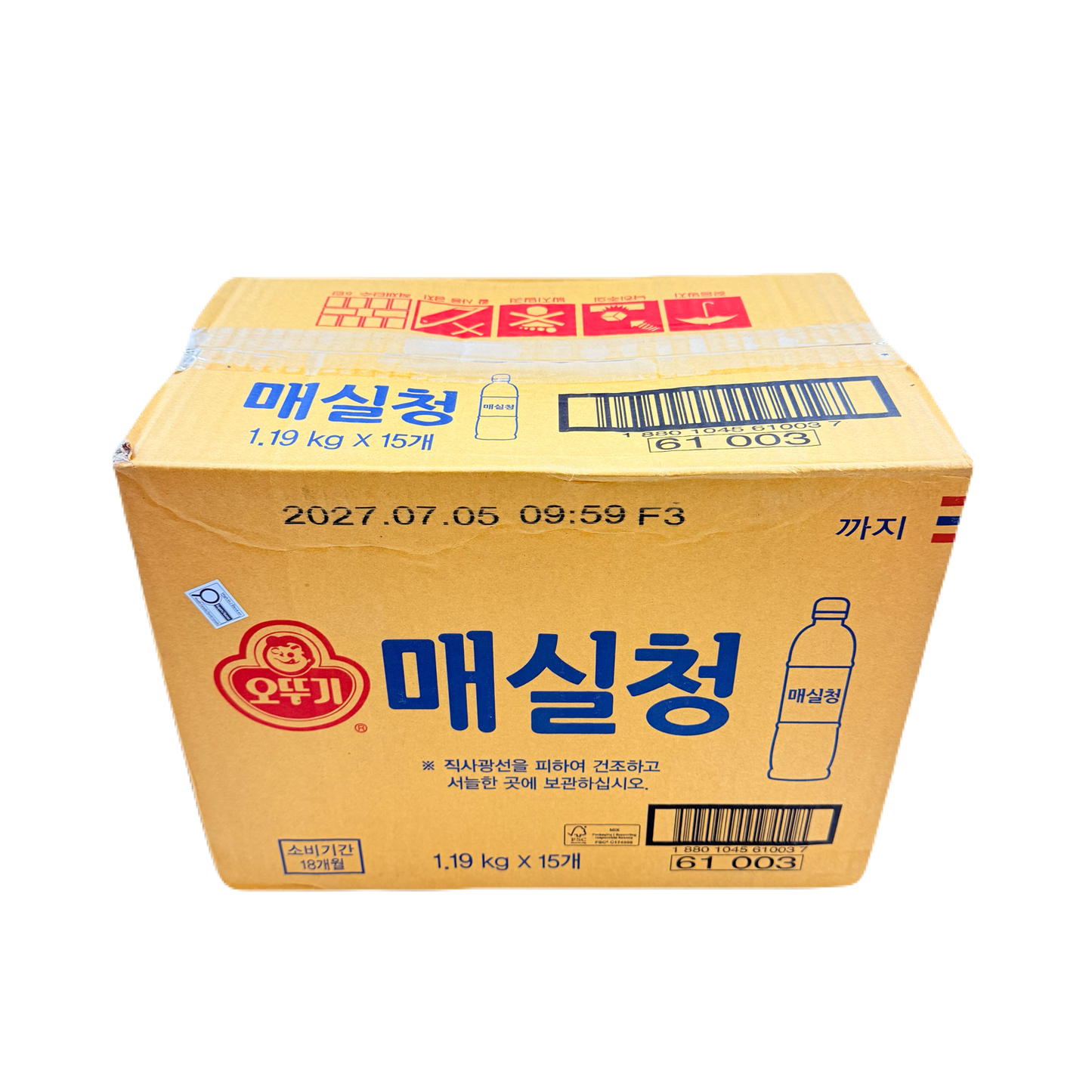 OTTOGI GREENPLUM EXTRACT (1.19KG*15) 오뚜기 매실청