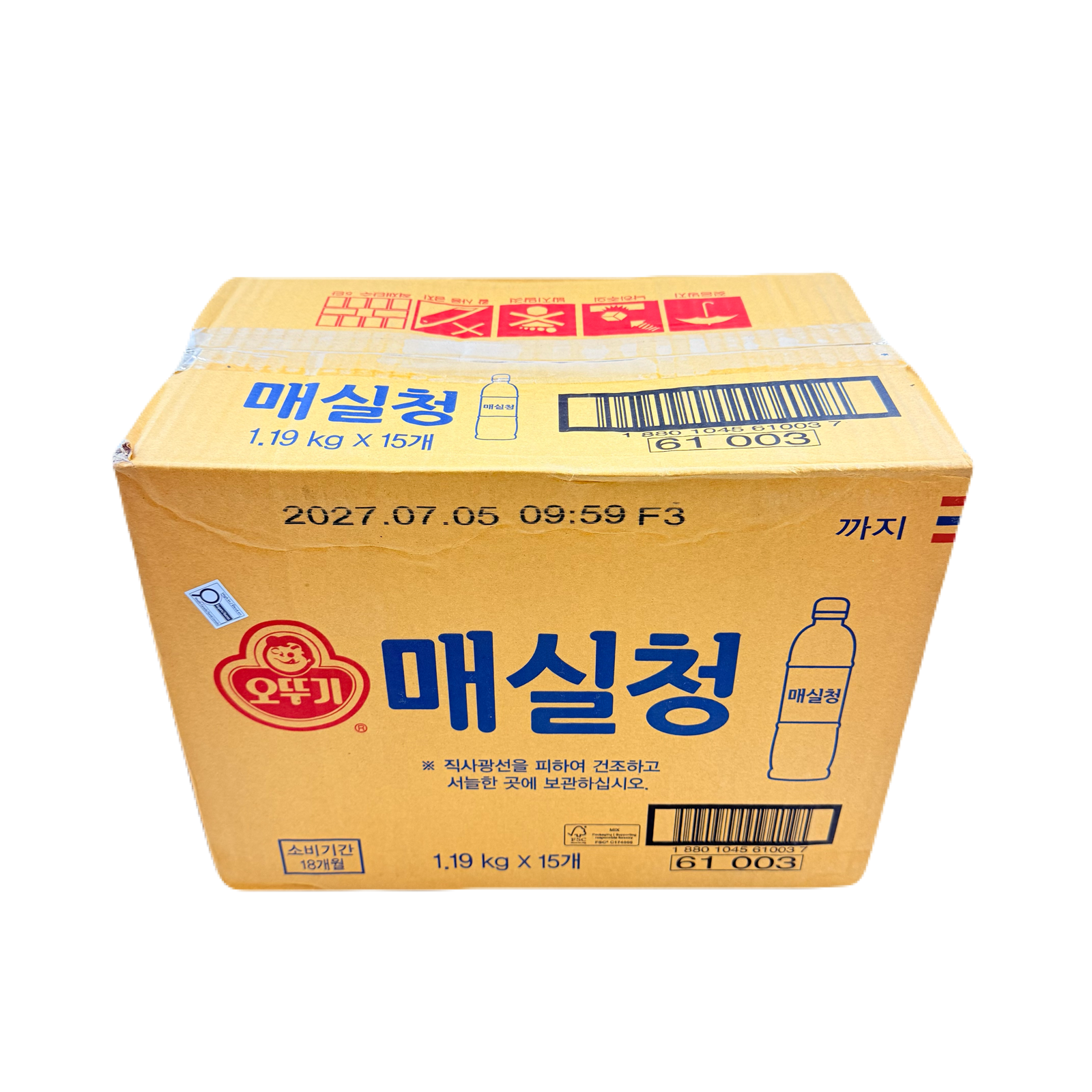 OTTOGI GREENPLUM EXTRACT (1.19KG*15) 오뚜기 매실청