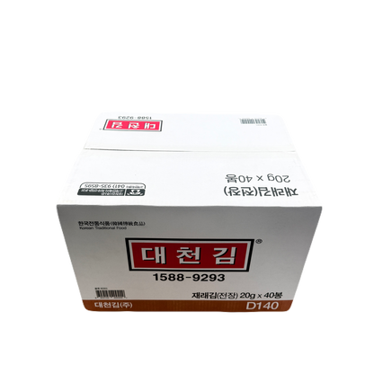 ROASTED LAVER JAERAE (20G*4)*10 대천김 재래 전장김