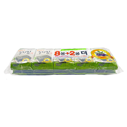 SEAWEED OLIVE OIL GREEN TEA SNACK (4G*10) * 12 대천김 10단 올리브 녹차 도시락 김