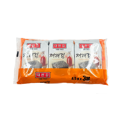 SEAWEED JAERAE SNACK (4.5G*3봉)*24 대천김 재래 도시락 김