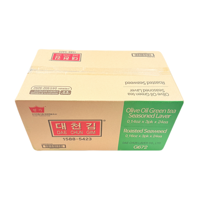 SEAWEED PARAE SNACK (4.5G*3봉)*24 대천김 파래 도시락 김