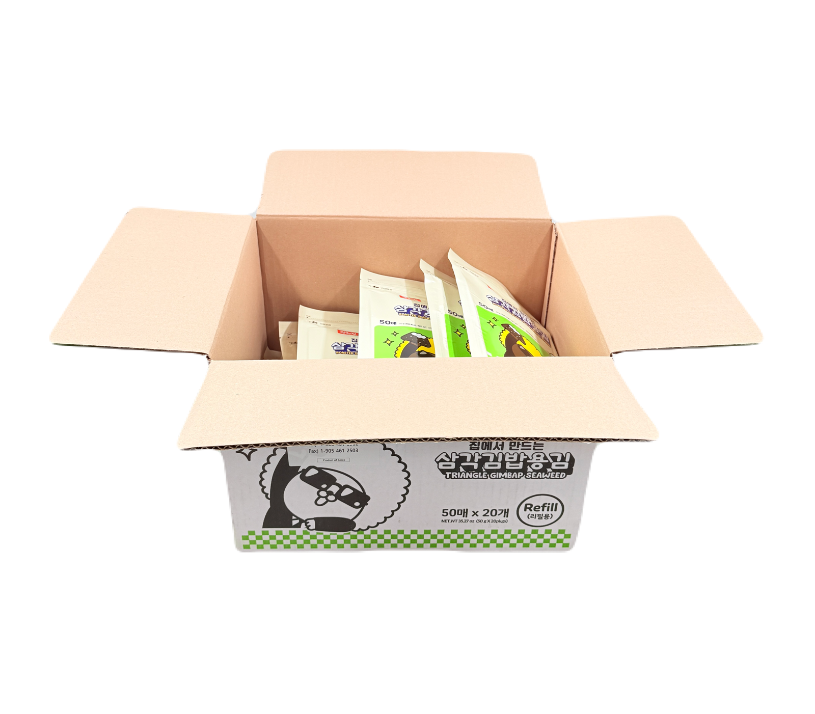 KAKAO FRIENDS KIMBAB SEAWEED REFILL (50G*20) 카카오 프렌즈 삼각김밥 김 (리필용50매)