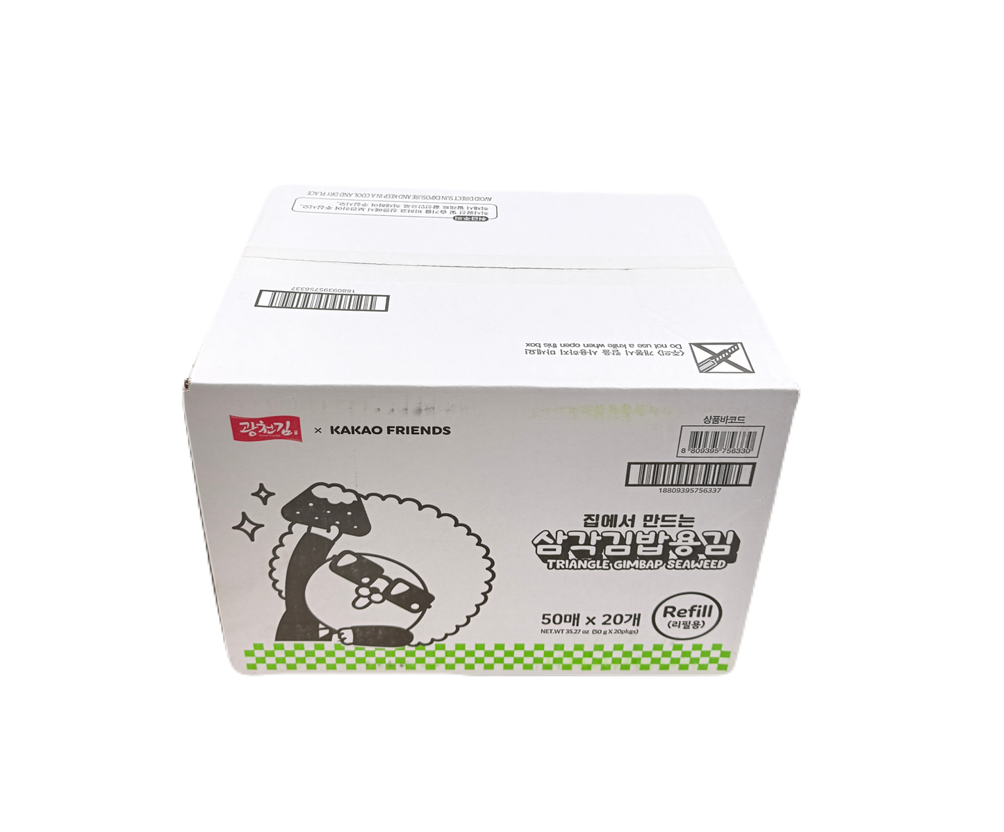KAKAO FRIENDS KIMBAB SEAWEED REFILL (50G*20) 카카오 프렌즈 삼각김밥 김 (리필용50매)