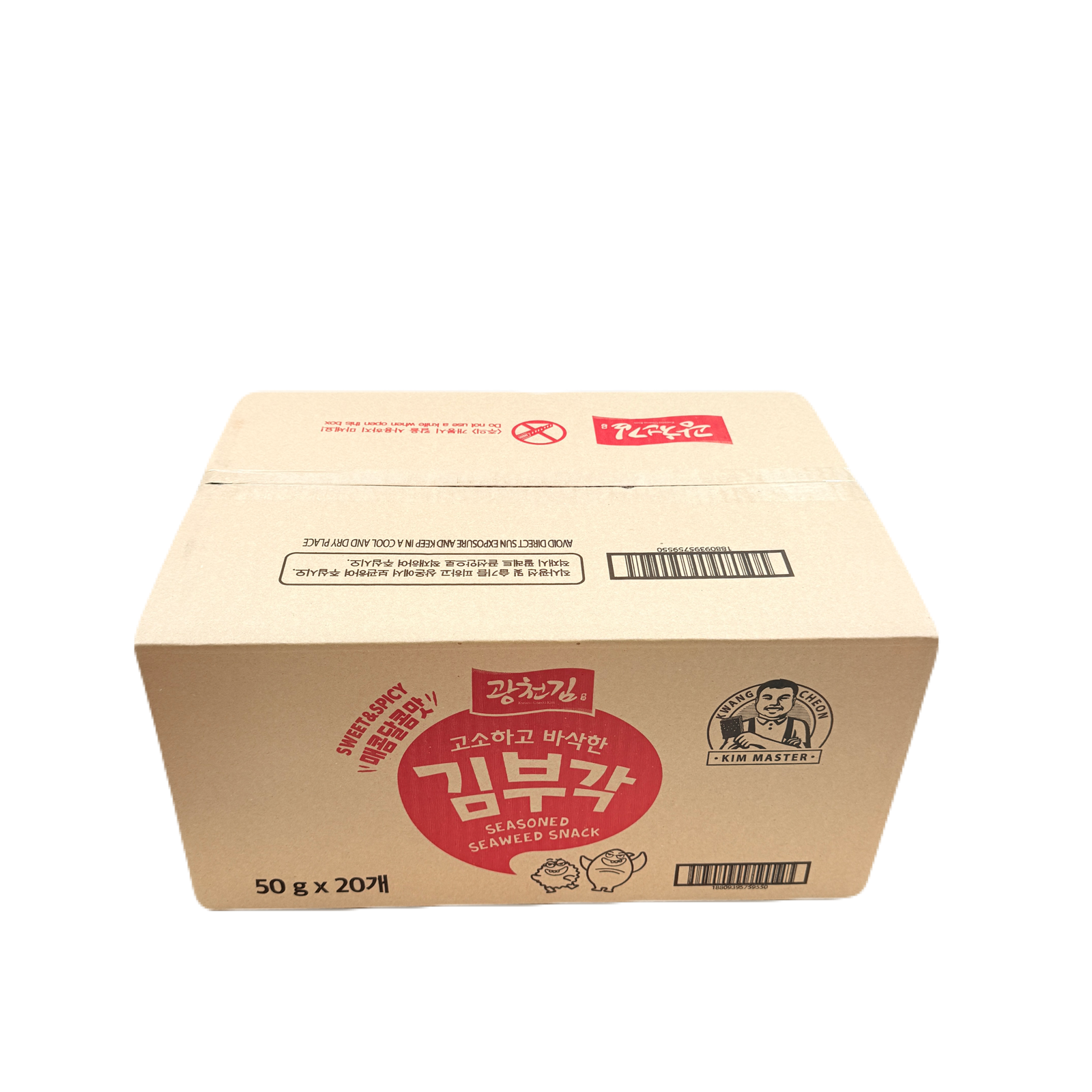 CRISPY SEAWEED CHIPS SWEET & SPICY (50G*20) 광천 김부각 매콤달콤