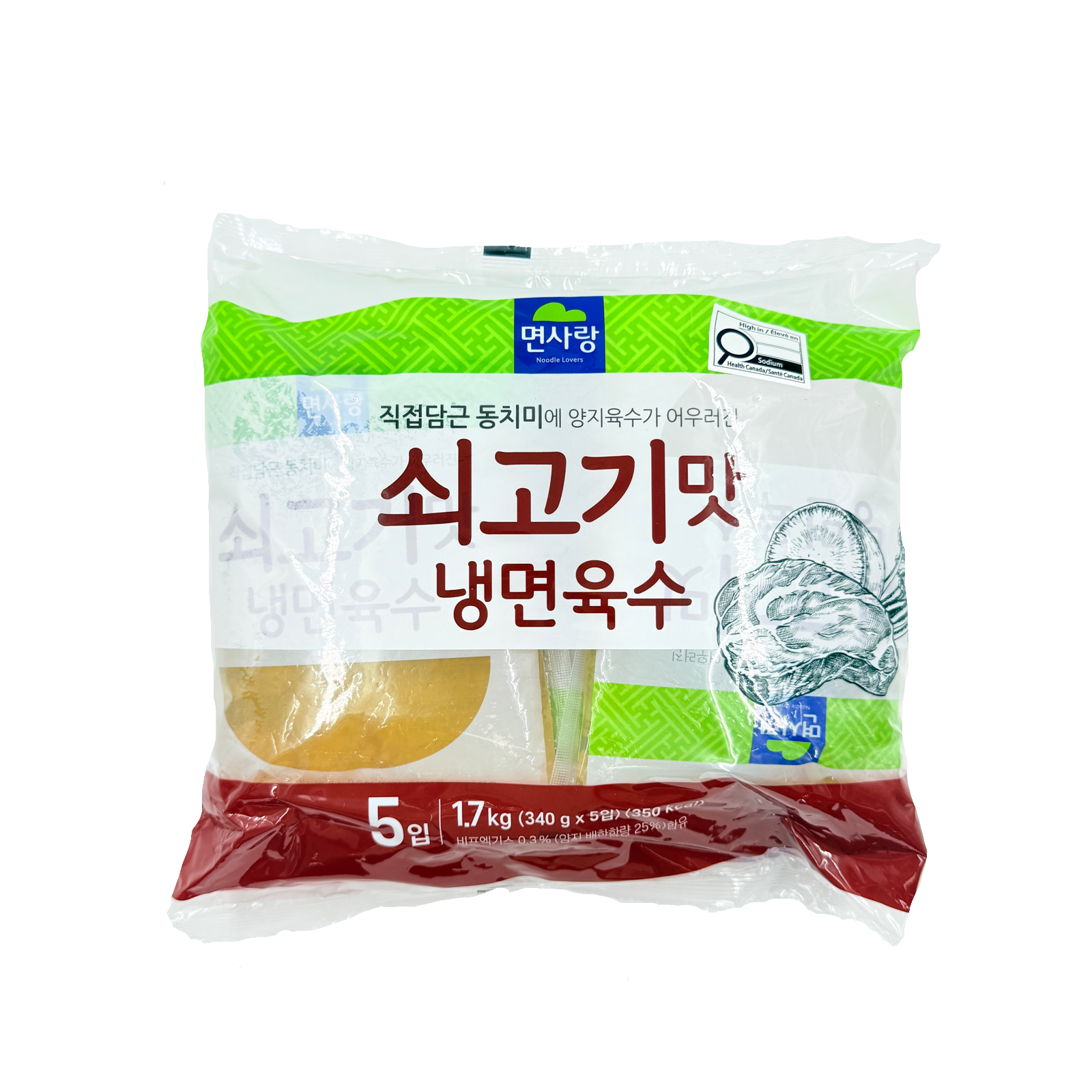 BROTH FOR COLD NOODLE- BEEF (340ML*5)*6  면사랑 쇠고기 냉면 육수