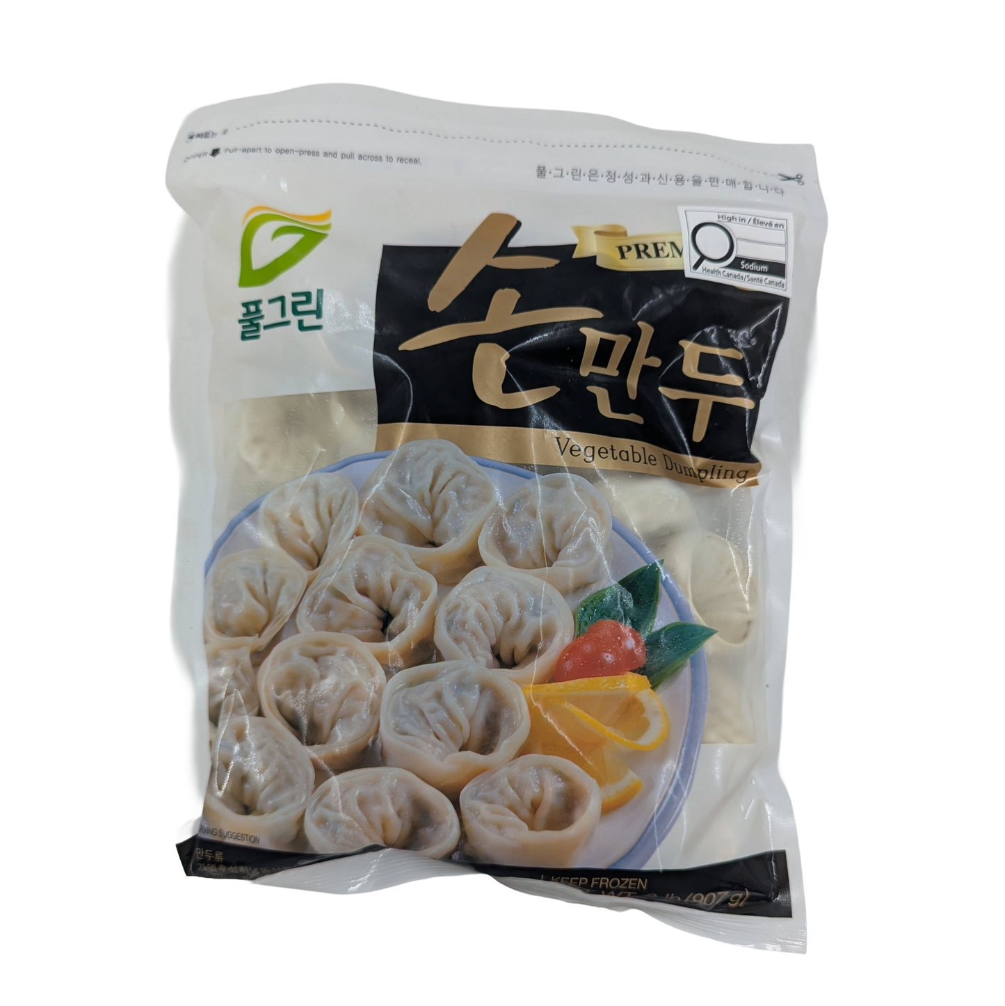 VEGETABLE DUMPLINGS(907G*12EA) 풀그린 야채 손만두