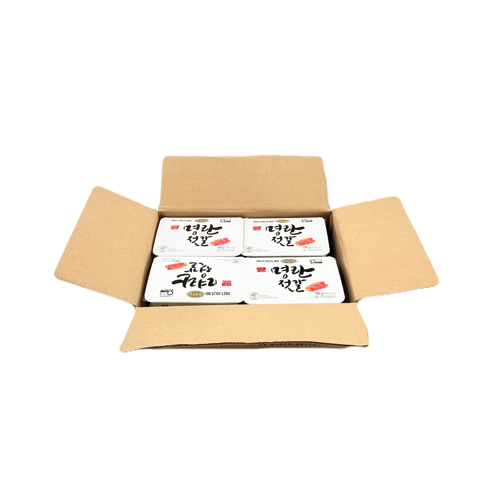 HS SALTED&SEASONED POLLACK ROE (180G*8) 한성 명란젓갈PL