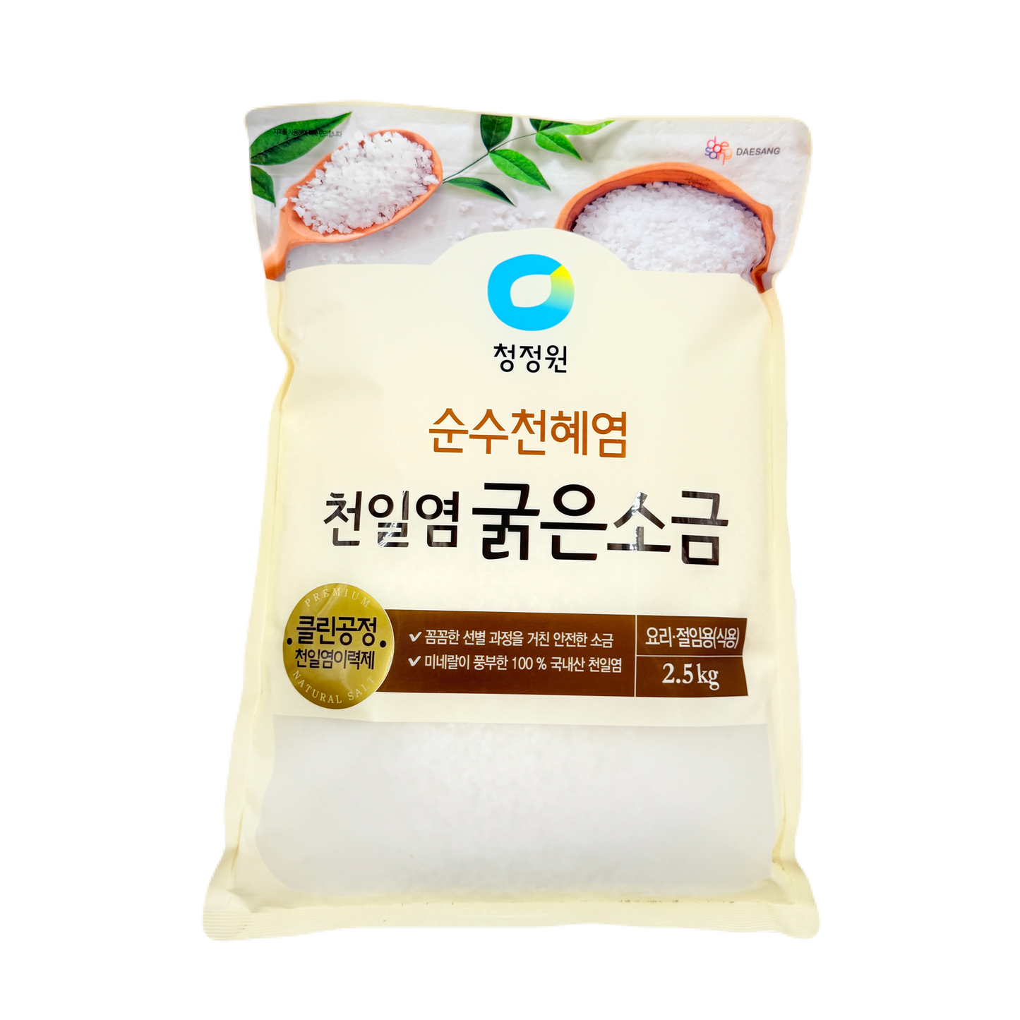 DS SEA SALT (2.5KG*6) 청정원 천일염 굵은소금- 김장용