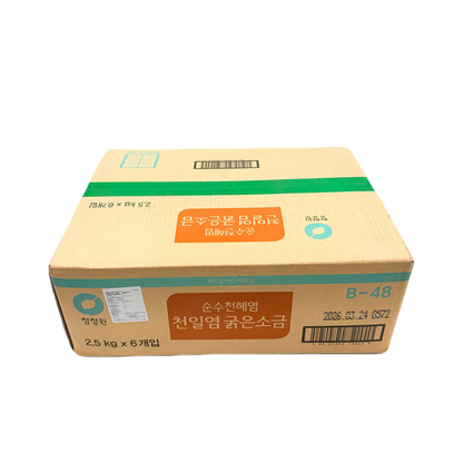 DS SEA SALT (2.5KG*6) 청정원 천일염 굵은소금- 김장용